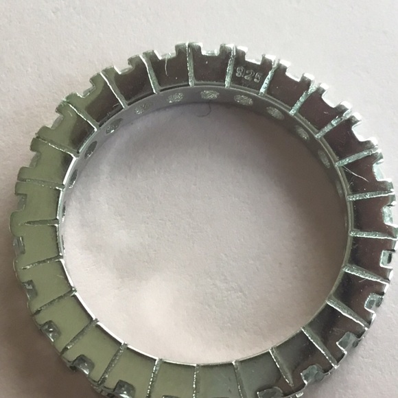 Sale $20 Firm! .925 Sterling Silver Round Cz Eternity Band - Picture 13 of 13